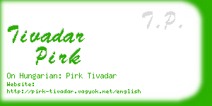 tivadar pirk business card